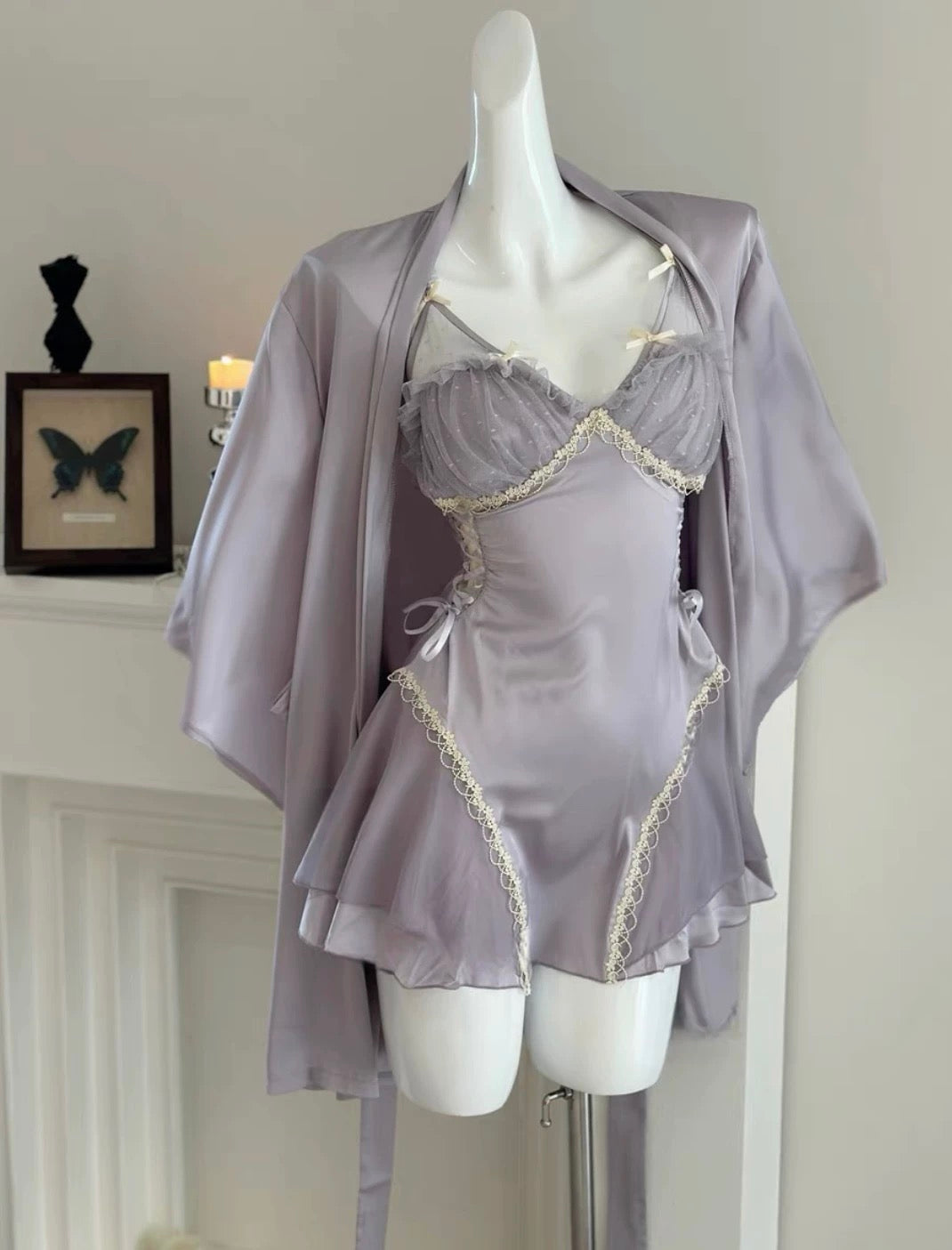 'Lavender Dreams' - Satin Nightgown