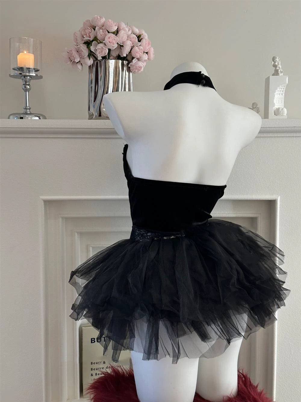 'Devil in the Night' - Black Gauze Skirt Two-piece set