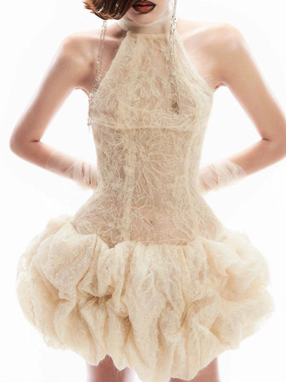 Ballet Lace Puff Dress
