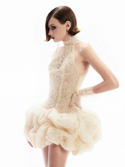 Ballet Lace Puff Dress