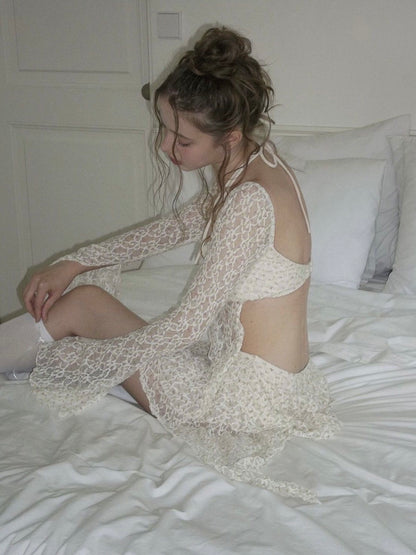 Ivory Lace Flare Sleeve Set