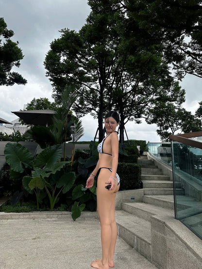 Polka Dot Tie Bikini Set