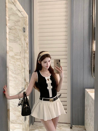 Black Bow-Tie Tank Top