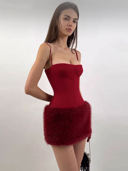 Velvet Plush Slip Dress