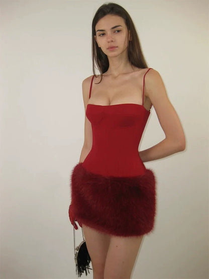 Velvet Plush Slip Dress