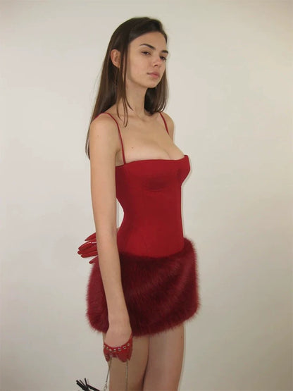 Velvet Plush Slip Dress