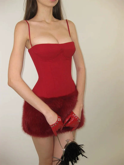Velvet Plush Slip Dress
