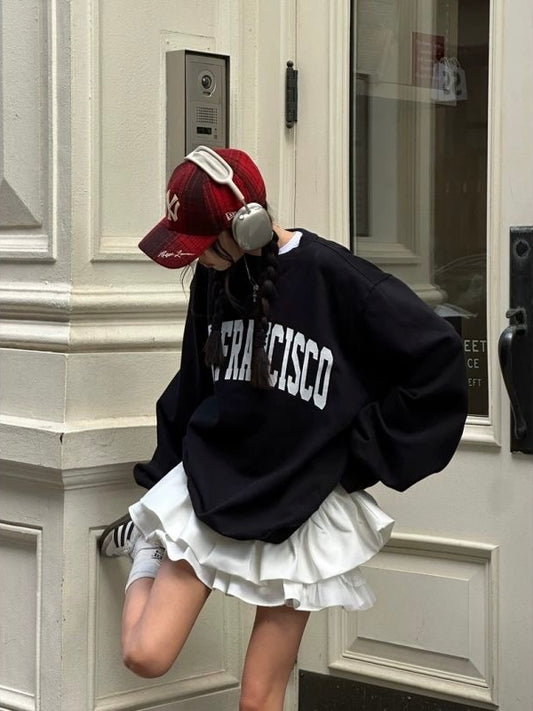 San Francisco Oversized Sweatshirt & Skirt Set