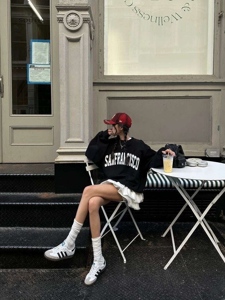 San Francisco Oversized Sweatshirt & Skirt Set