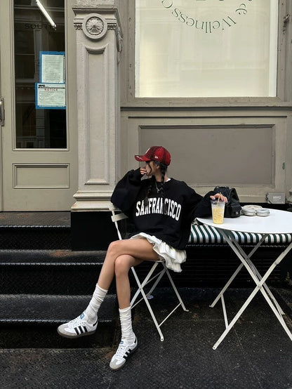 San Francisco Oversized Sweatshirt & Skirt Set