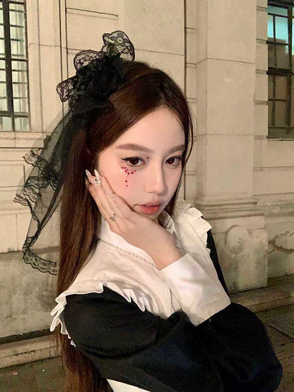 Bloody Rose Halloween Hair Clip