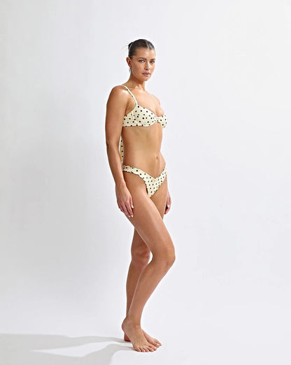 Buttercream Polka Dot Bikini Set
