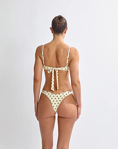 Buttercream Polka Dot Bikini Set