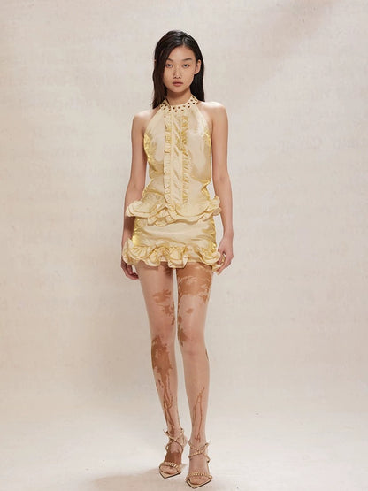 Dream of Daffodils - Golden Texture Two-piece Set