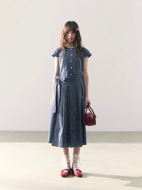 Soft Vintage Gingham Dress