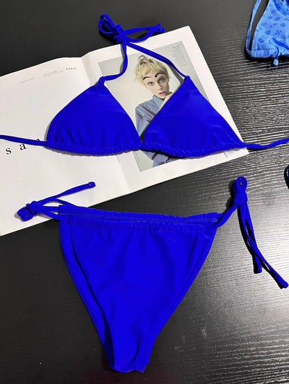 Contrast Minimalist Tie 2-piece Bikini