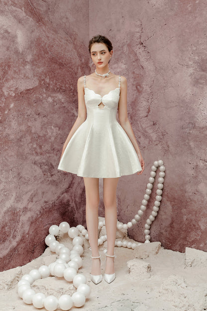 Beloved Eloise Dress (WITH PEARL & CRYSTAL NECKLACE)