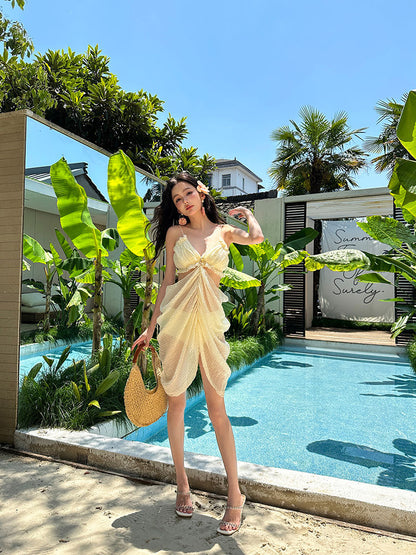 'Vanilla Milkshake' - Creamy Swimsuit Dress