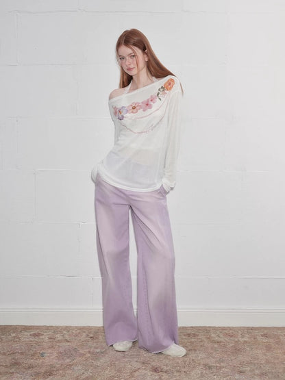 Sheer One-Shoulder Beach Cover-Up – Tropical Style