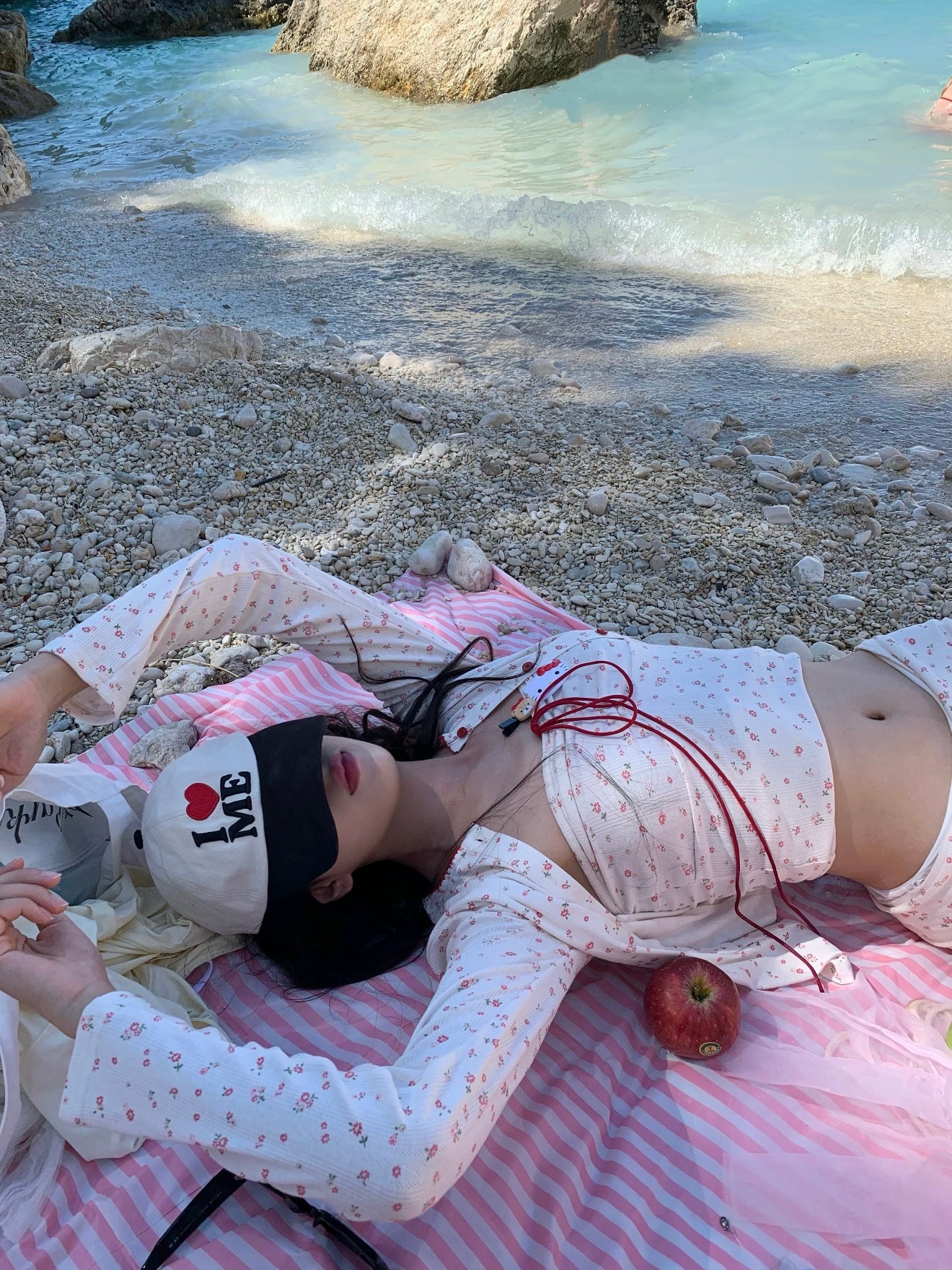 Pink Stripe Beach Towel & Throw