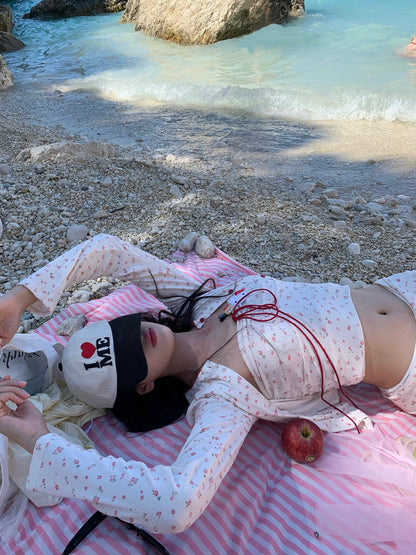 Pink Stripe Beach Towel & Throw