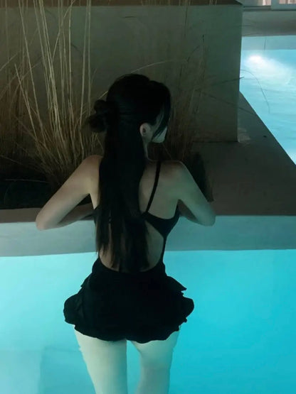 Ruffle Trim Sculpting One-Piece Swimsuit