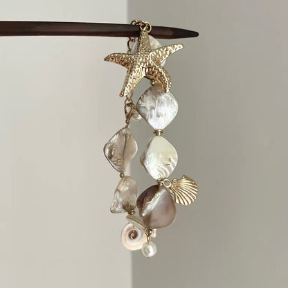 INNA Seafoam Treasure Pearl Shell Charm Bracelet