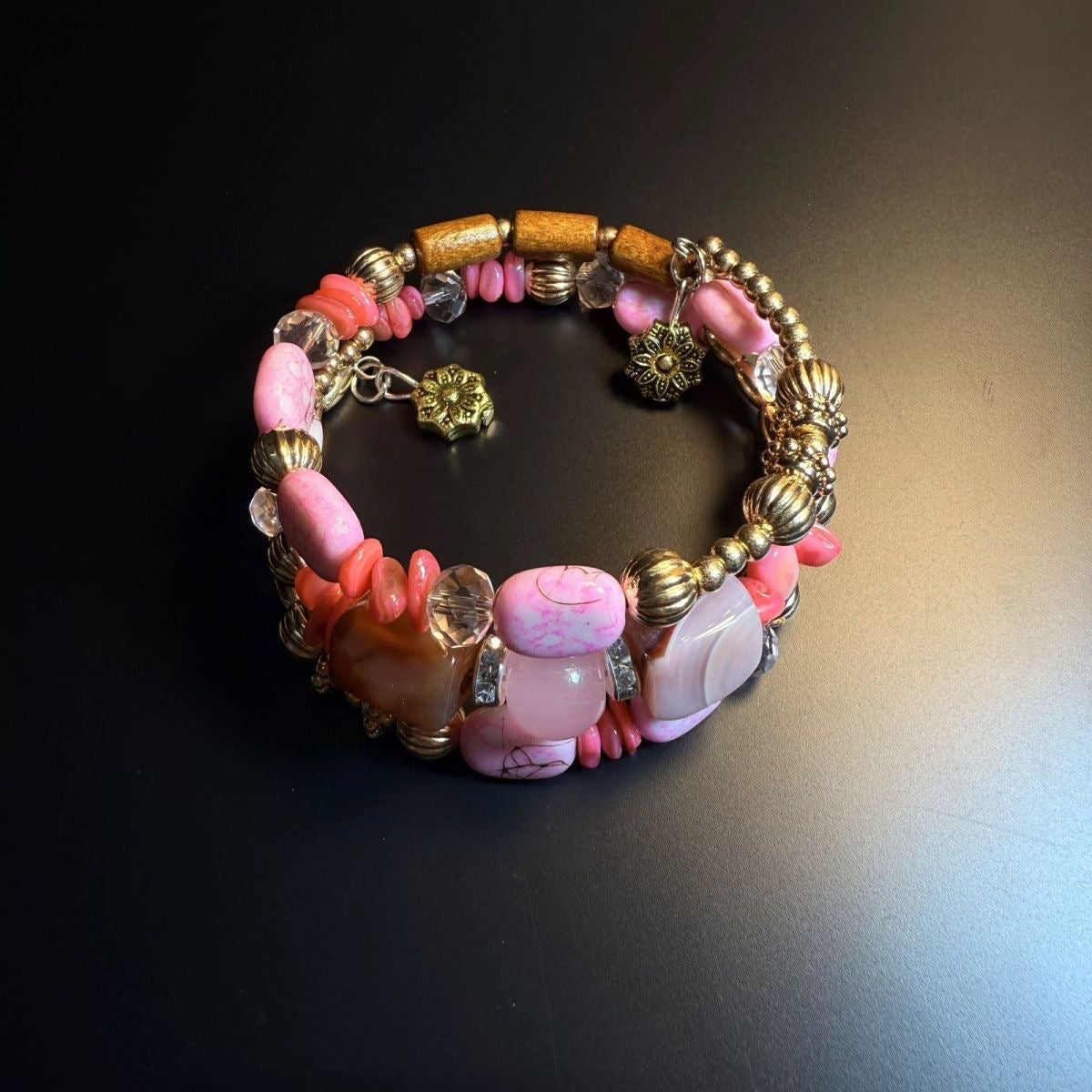 INNA Cherry Sorbet Beaded Charm Bracelet