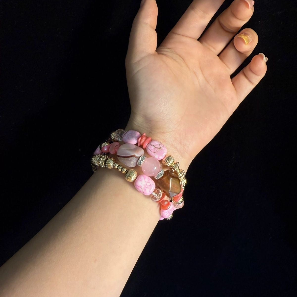 INNA Cherry Sorbet Beaded Charm Bracelet