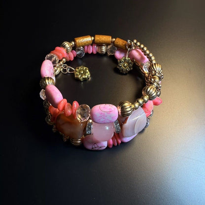 INNA Cherry Sorbet Beaded Charm Bracelet
