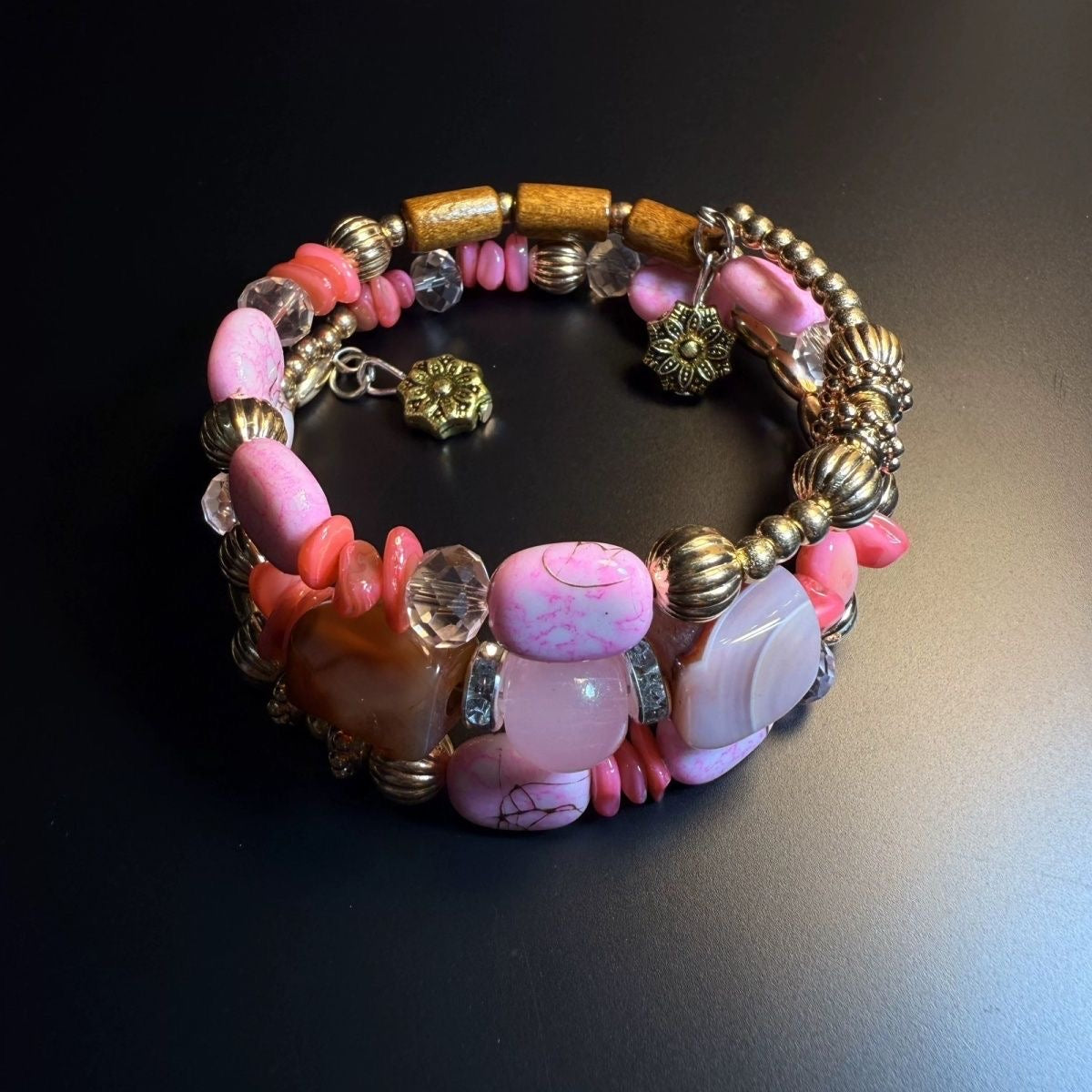 INNA Cherry Sorbet Beaded Charm Bracelet