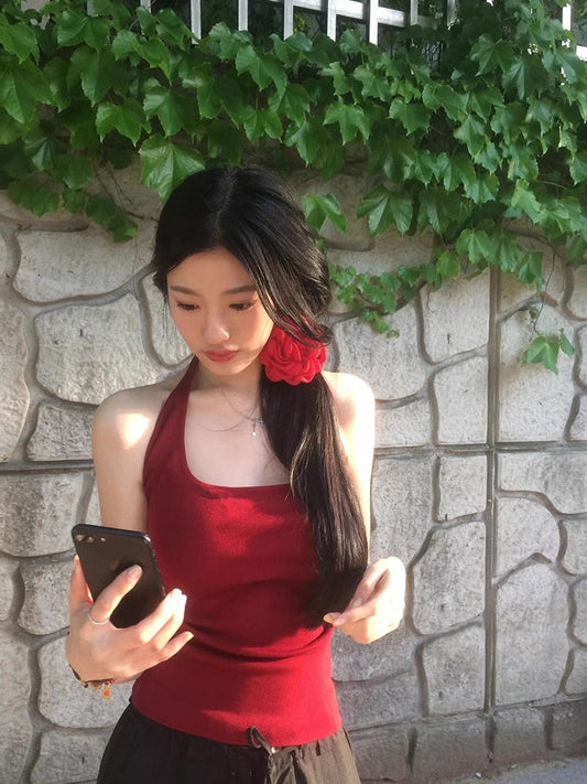 Rosé Halter Padded Tank
