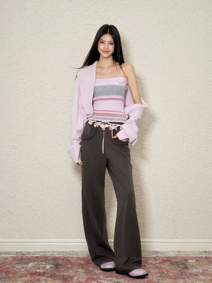 Pink Marshmallow Knit Two-Piece Set