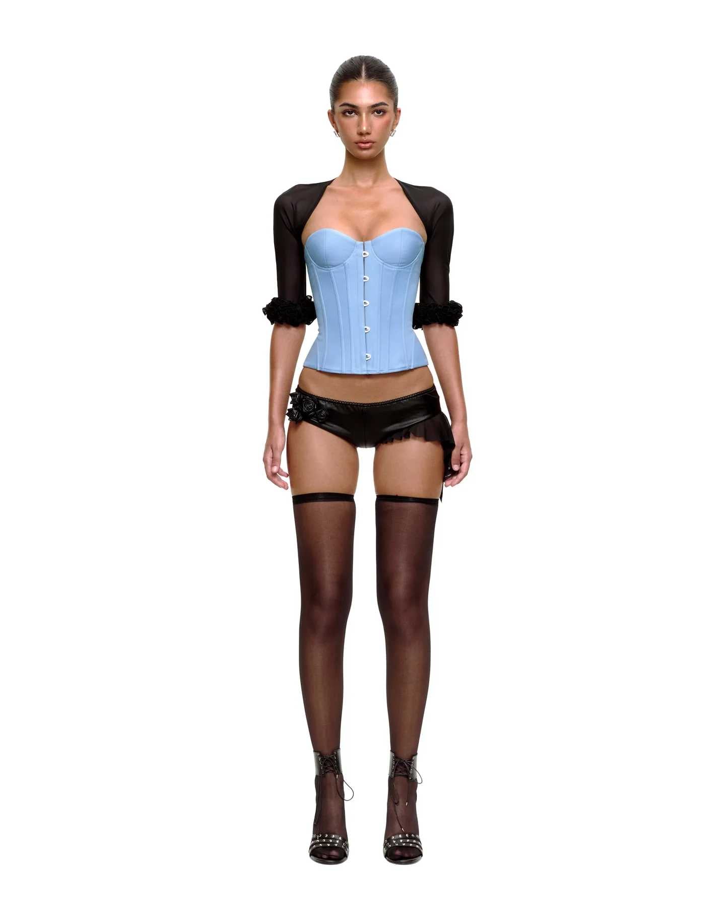 Bupbes Clarke Jacket & Cameron Corset & Pela Shorts