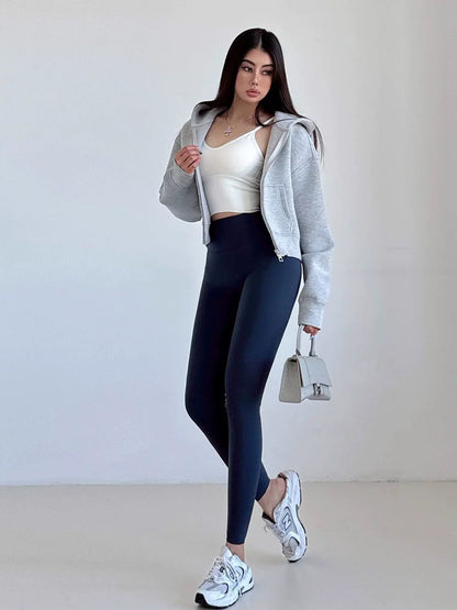 Nüde Cropped Zip-Up Hoodie