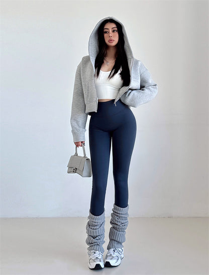 Nüde Cropped Zip-Up Hoodie