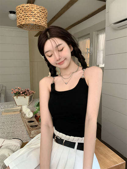 Metal Chain Camisole With Built-In Padding