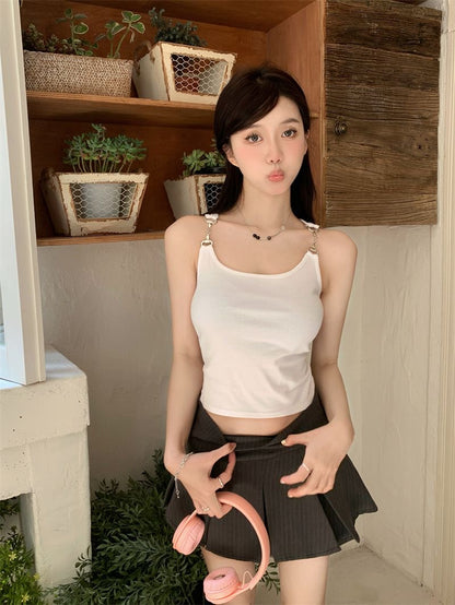 Metal Chain Camisole With Built-In Padding