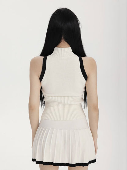 Tennis Girl - Knitwear Set (With Belt)