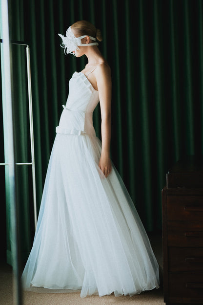 CICI BLAIR Drop-Waist Maxi Dress with Cape