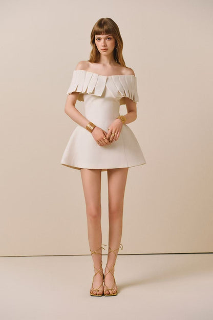 CICI HAZELINA Off-shoulder Mini Dress (2color)