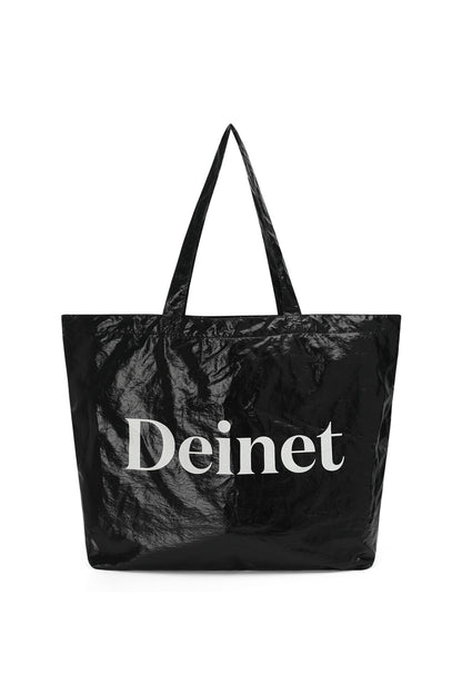 ESSENTIAL LOGO SHOULDER BIG BAG IN BLACK — image 1