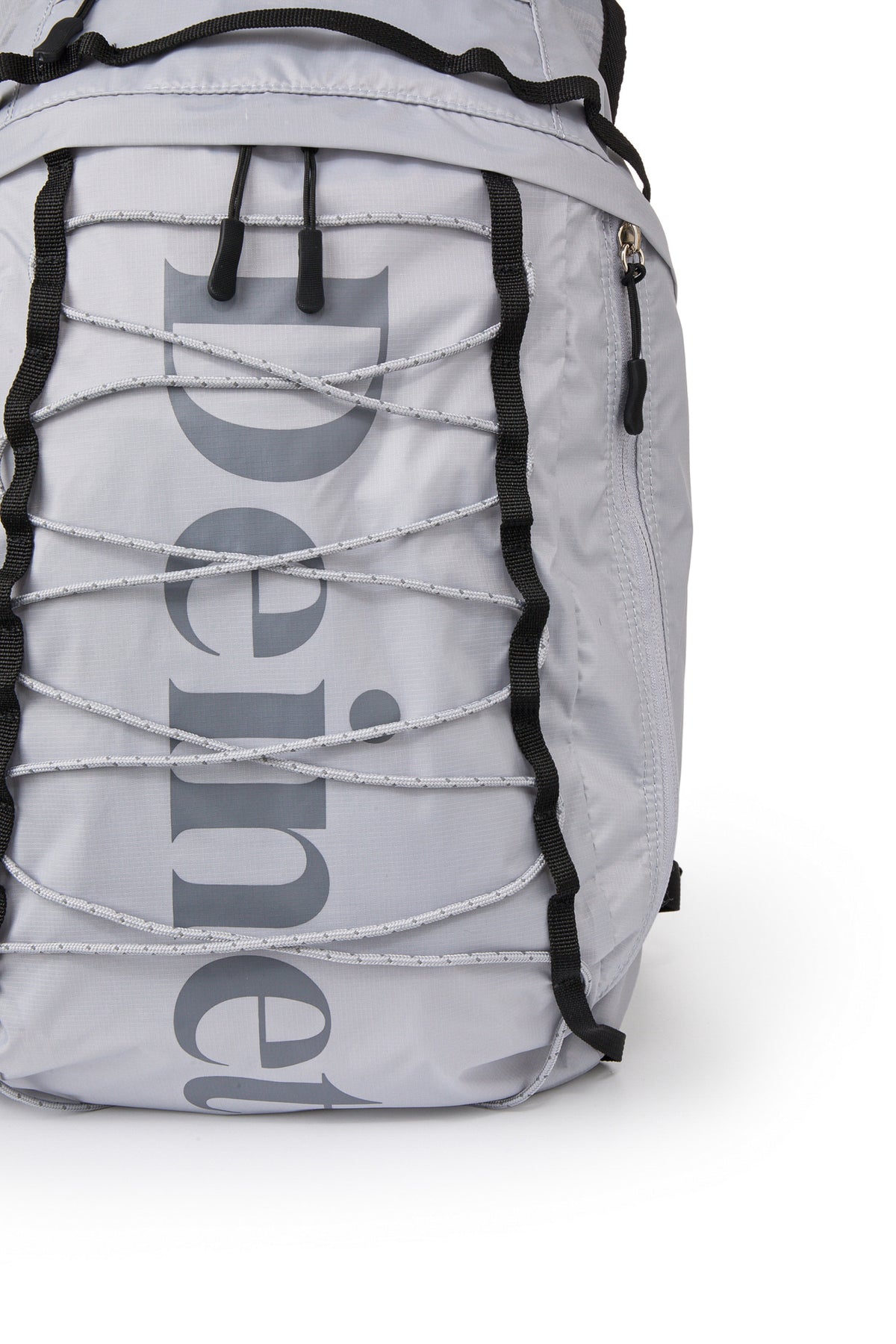 NYLON ESSENTIAL LOGO BACKPACK IN GREY — image 6
