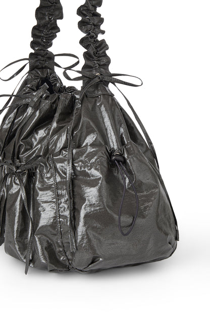 DEINET COATING SHIRRING BAG IN CHARCOAL — image 6