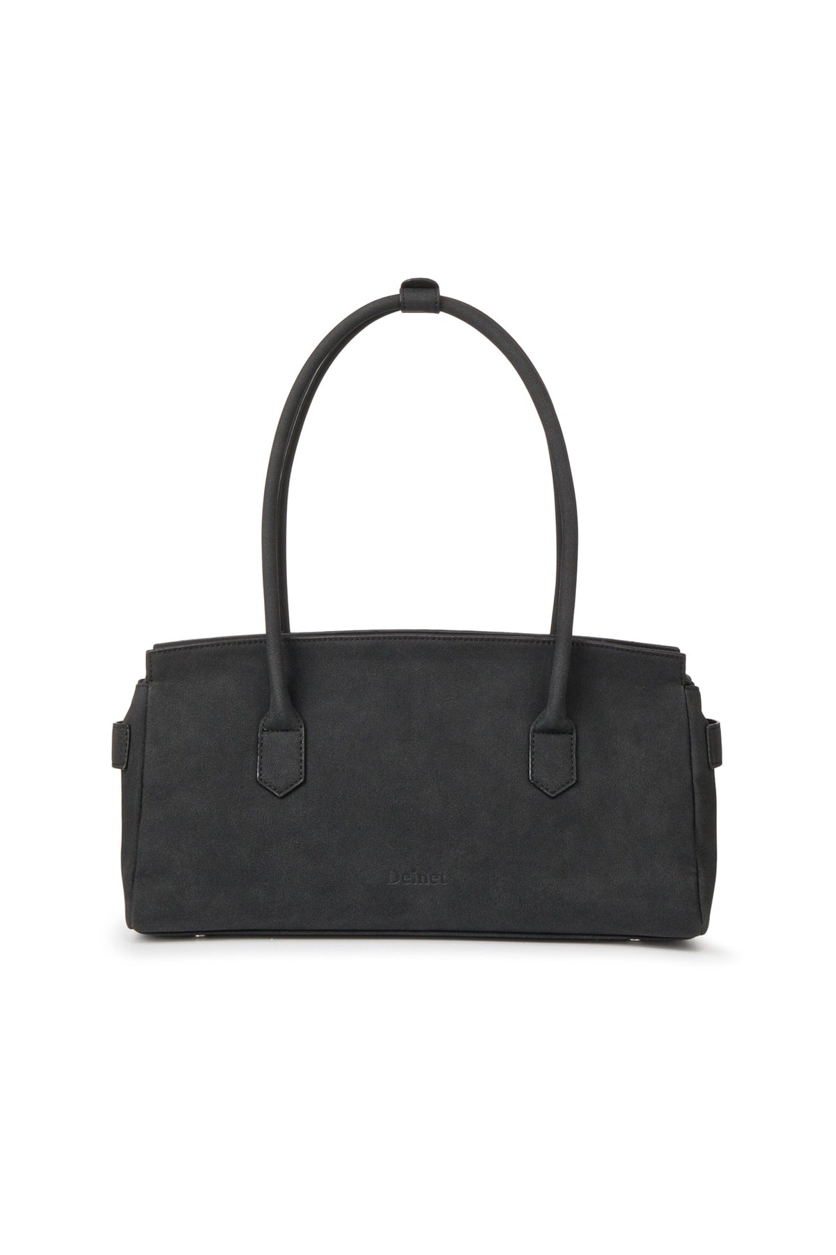 FAUX SUEDE TWO-WAY BAG IN BLACK — image 7