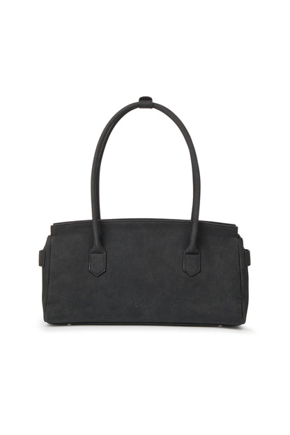 FAUX SUEDE TWO-WAY BAG IN BLACK — image 7