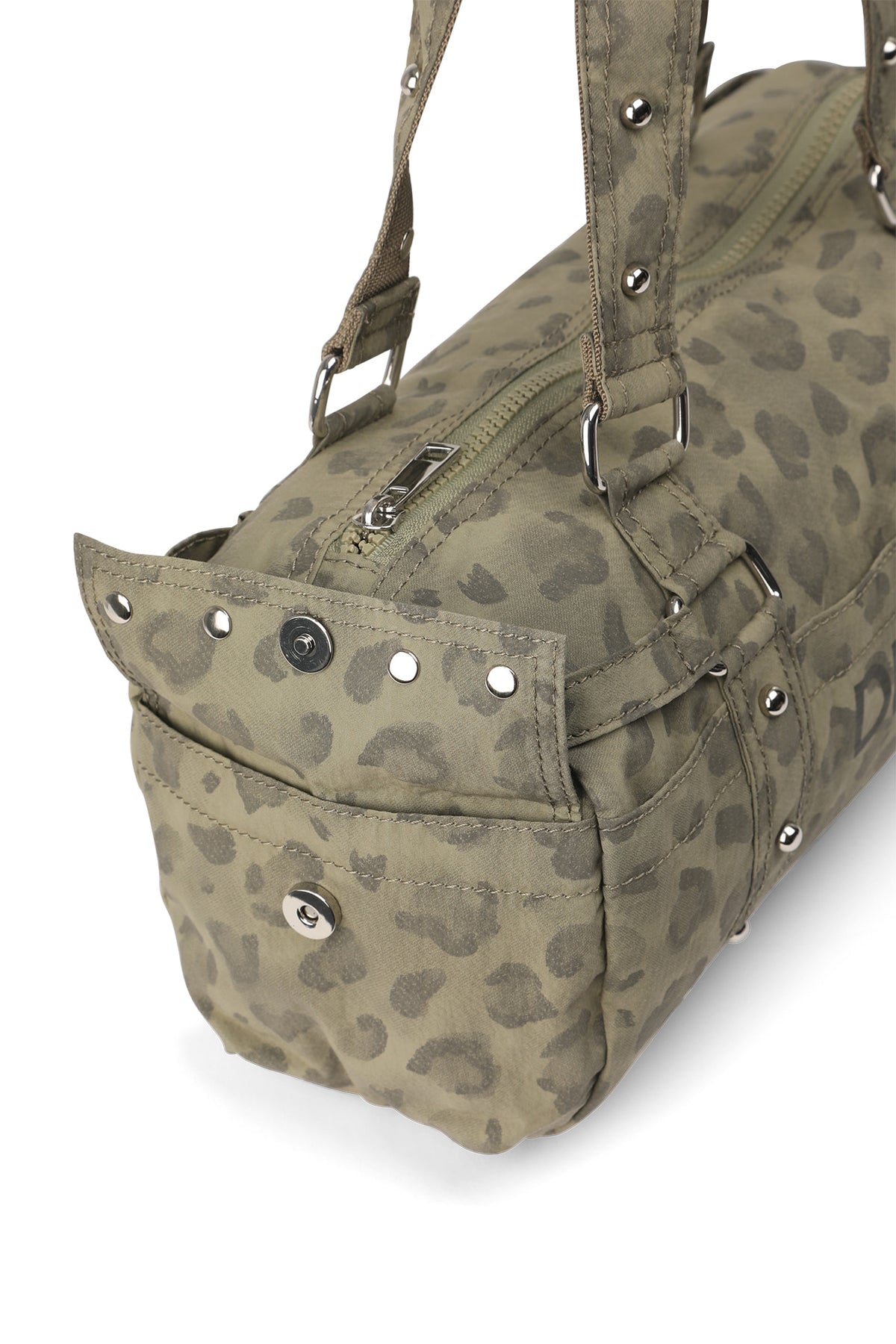 LOGO DUFFLE MINI BAG IN LEOPARD KHAKI — image 11