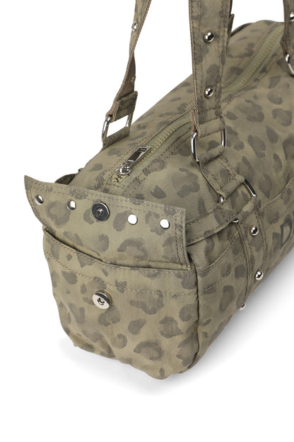 LOGO DUFFLE MINI BAG IN LEOPARD KHAKI — image 11