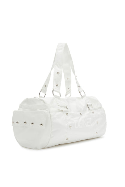 LOGO DUFFLE BAG IN WHITE — image 10