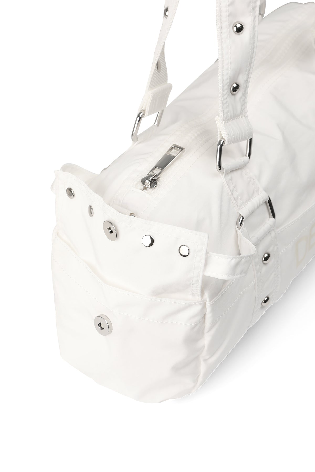 LOGO DUFFLE MINI BAG IN WHITE — image 9